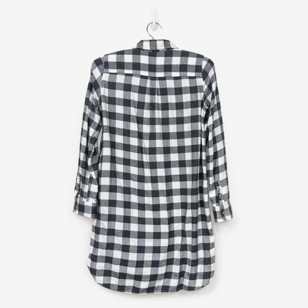 Marine Layer Effie Popover Dress Size M Plaid Cotton Blend Pockets - Picture 2 of 3